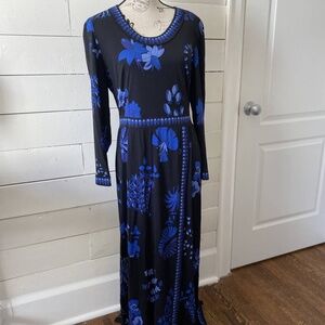 Vintage Couture -Bessi Italian Designer Silk Maxi Dress